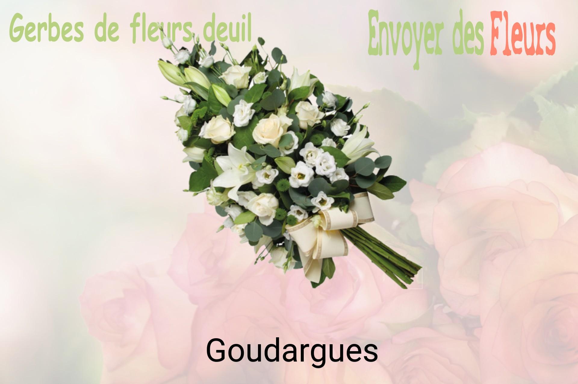 Gerbe de fleurs de deuil livrée à Goudargues